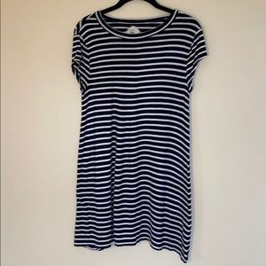 Billabong Navy Blue Striped T-shirt Dress medium